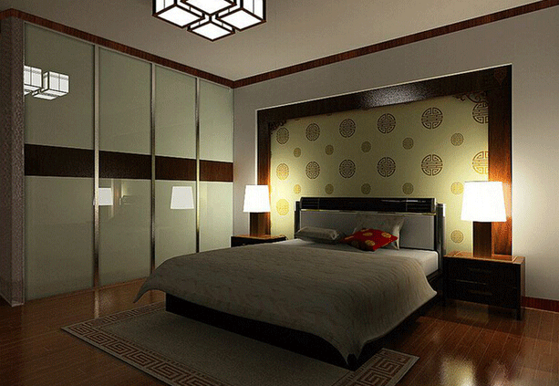 富裕型卧室衣柜效果图 现代中式衣柜设计图