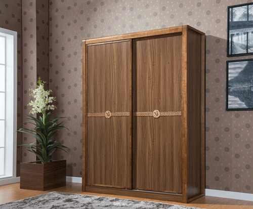 现代中式衣柜效果图 闯进80㎡木色空间