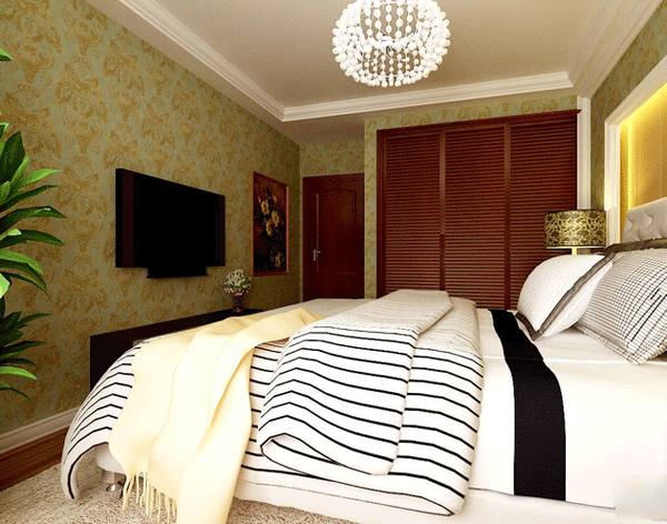 现代简约二居室 实木衣柜效果图