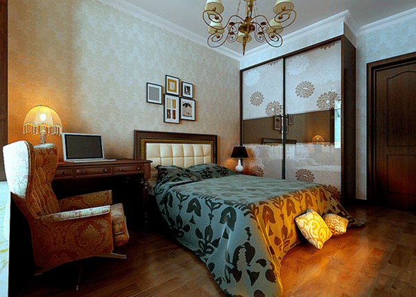 古典浪漫欧式衣柜效果图 145平米住宅装修图