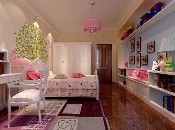 韩式儿童房衣柜图片 15㎡卧室衣柜效果图