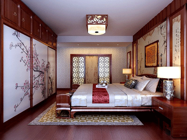 新中式卧室衣柜效果图 温馨舒适文雅