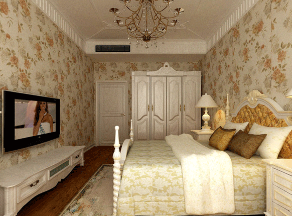 欧式风格衣柜效果图 田园风格整体衣柜图片