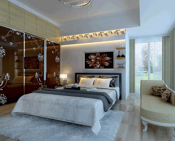 红色钢琴烤漆衣柜效果图 现代华贵衣柜设计图