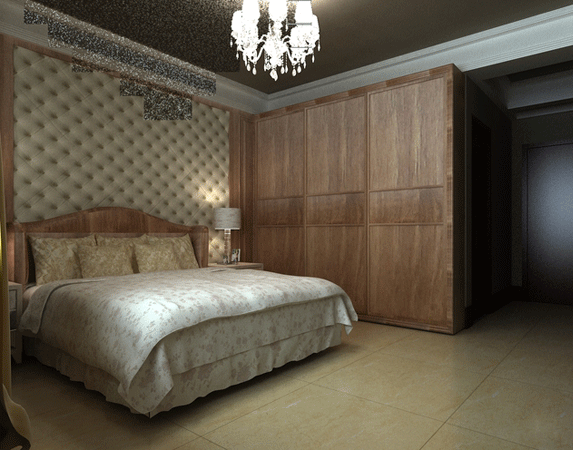 奢华大气的卧室装修图 欧式衣柜设计图