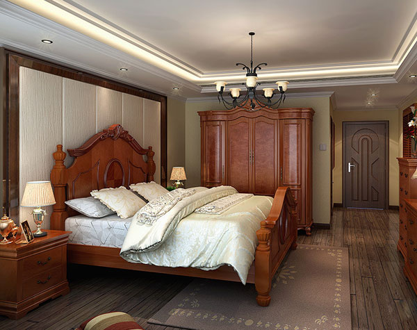 美式古典风格衣柜图片 全实木衣柜效果图