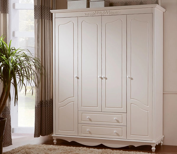 韩式风情四门衣柜效果图  浪漫婉约唯美