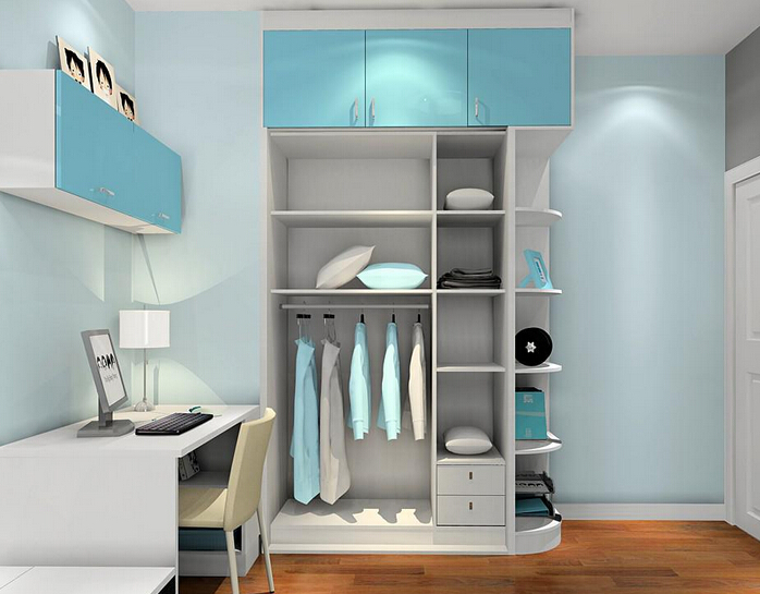 11㎡清新质感空间 转角衣柜设计图