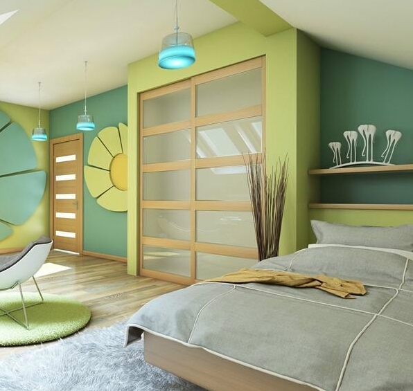 雅致清新卧室衣柜效果图 嵌入式衣柜设计图