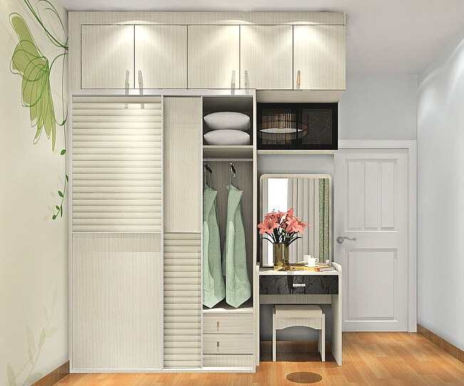 现代组合衣柜效果图 打造夏日清凉舒适家