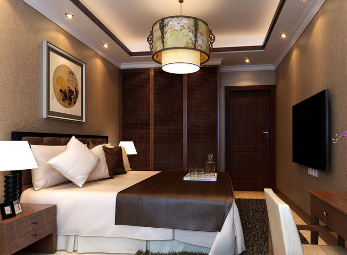 180㎡中式风格卧室 中式风格整体衣柜图片