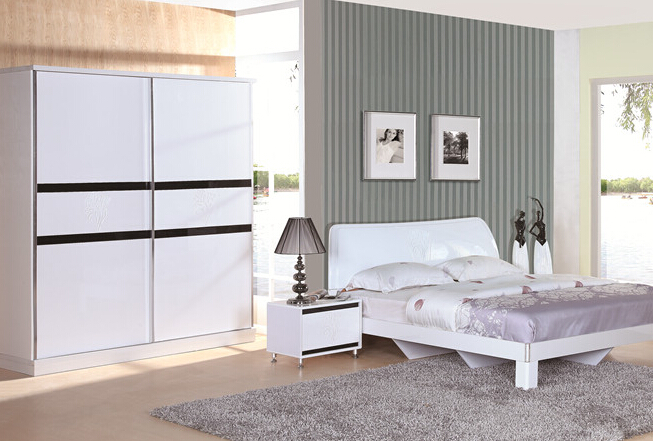 简约现代白色整体衣柜图片 温馨素雅15㎡空间