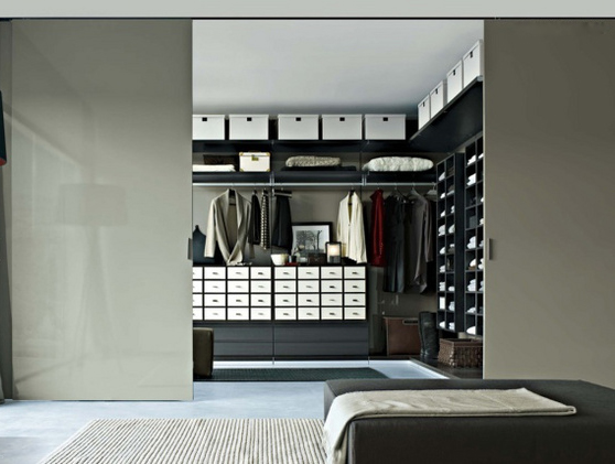 现代移门衣柜效果图 潮流卧室装修图