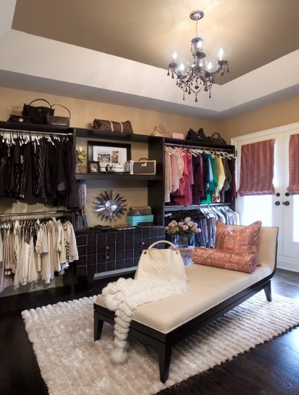 神秘优雅衣柜效果图 黑色灵感家装设计