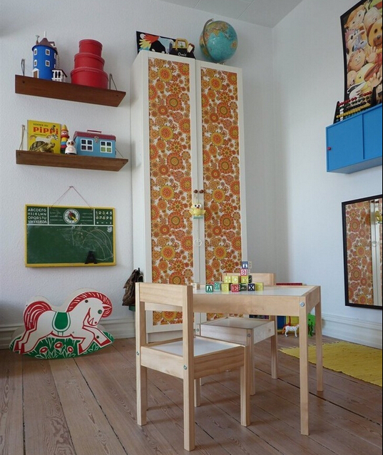 儿童房大衣柜效果图 简约小清新