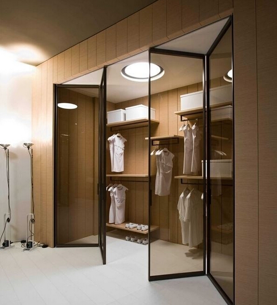 温馨舒适夫妇的家 现代开放式衣柜效果图