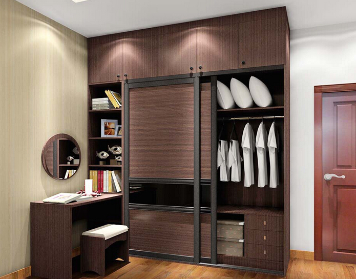 摩卡色卧室衣柜效果图 职业精英的家