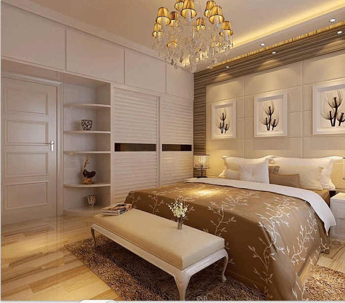 现代风格整体衣柜图片 115㎡三居现代风格装修图