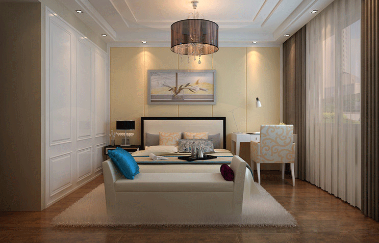 230平米复式楼装修 高大上的卧室衣柜效果图