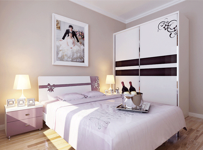 婚房布置装修效果图 现代整体衣柜效果图