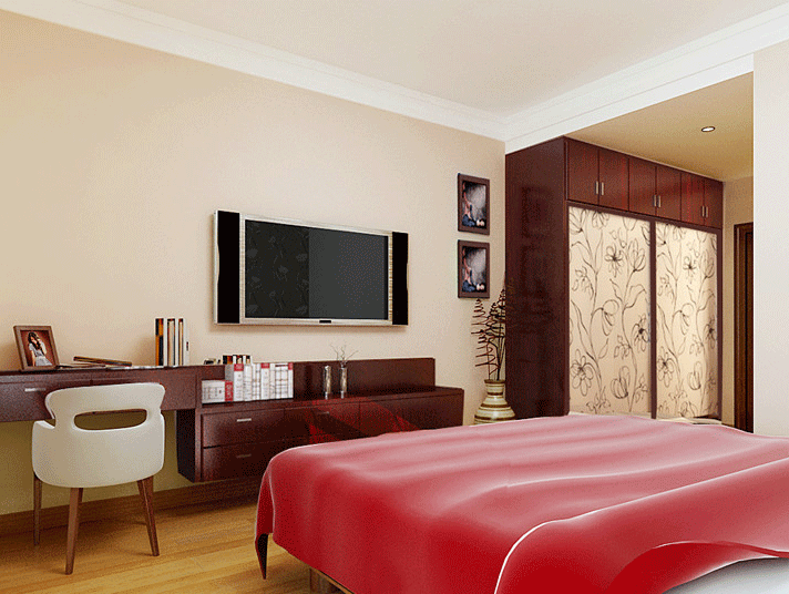 140㎡三居简约中式风格家 中式风格衣柜效果图