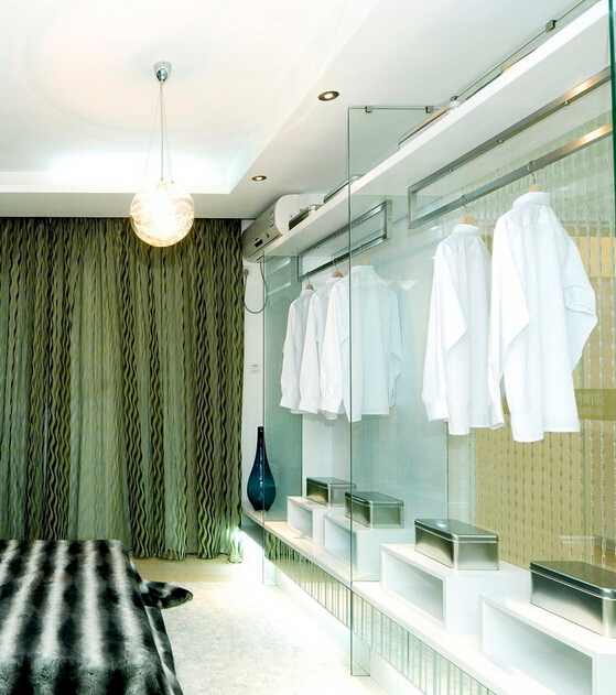 衣帽间灯光让穿衣好心情倍增 开放式衣柜设计图