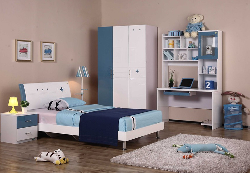 现代风格儿童房衣柜图片  清新养眼实用