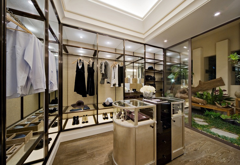 现代开放式衣柜设计图 创意元素无处不在