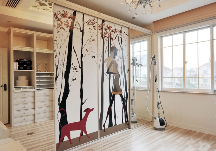 简约欧式衣帽间装修图片 小文艺衣柜设计图