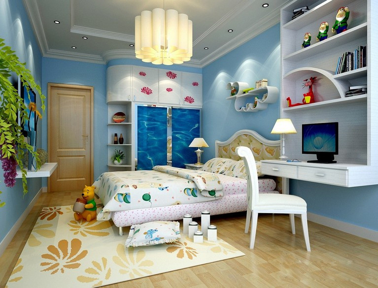 打造海洋般卧室 儿童创意衣柜设计图