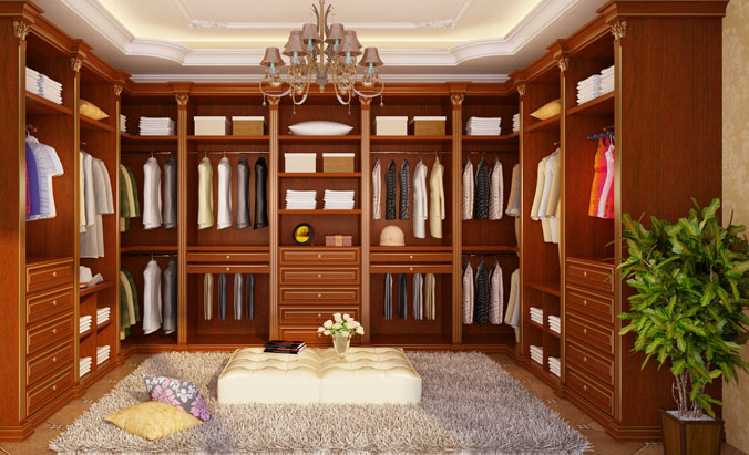 奢华婚房装修 高贵优雅衣柜效果图