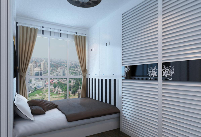 200㎡简约风格卧室 夏日清爽卧室衣柜效果图