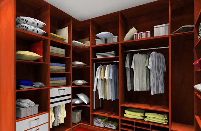 质朴沉稳家装 100㎡三居室衣柜效果图