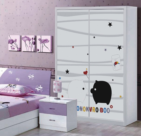 平板雕刻烤漆移门衣柜图片 小公寓装修设计