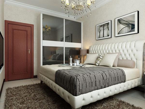 清新自然蓝湾简约 现代整体衣柜效果图