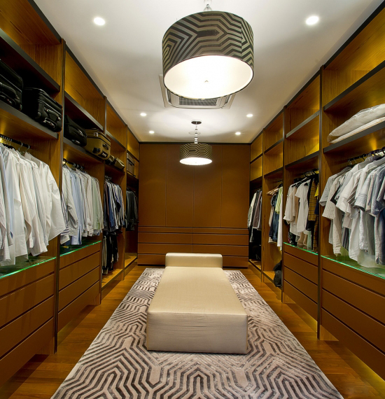 现代简约风格衣帽间 步入式衣柜设计图