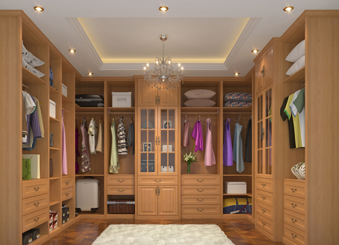 自然典雅欧式风格 简约欧式衣柜效果图