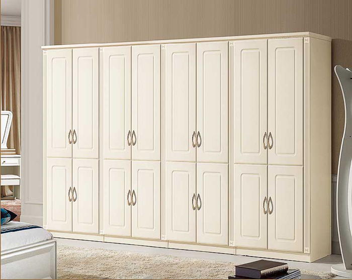 独爱简约欧式 140平三居主卧衣柜效果图