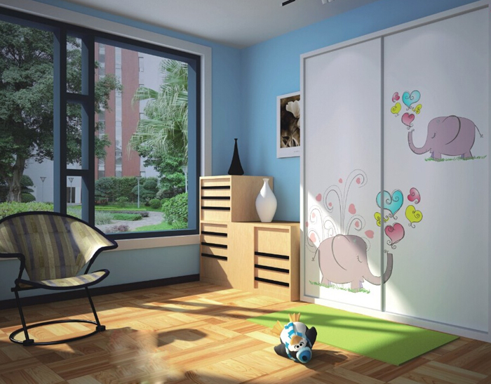 快乐儿童卧室衣柜图片 零碎物品强收纳 