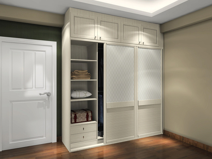 15㎡素雅低调享受 简约风格推拉门衣柜设计图