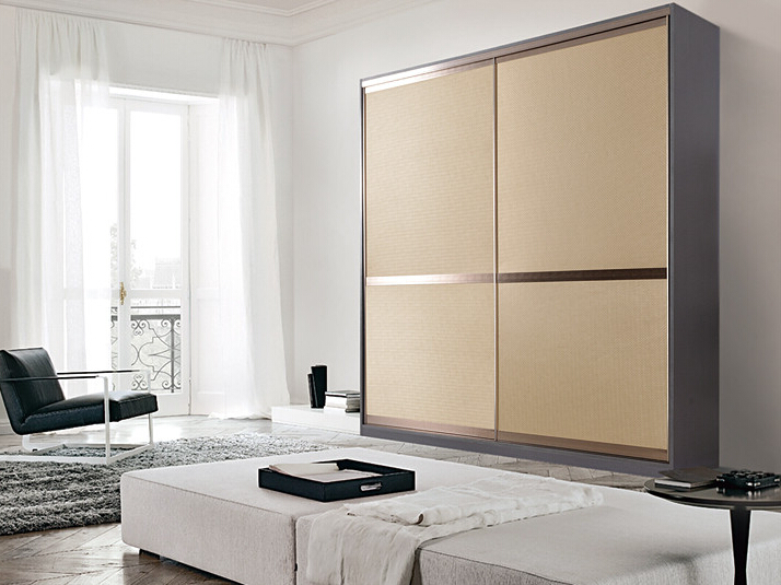 皮艺推拉移门衣柜图片 频闭中庸家装设计