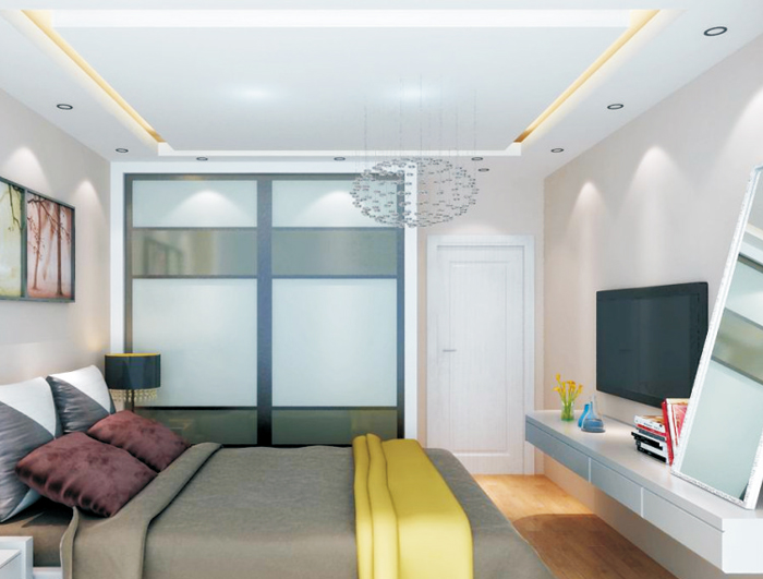 打造清新个性卧室 夏日清爽卧室衣柜设计图