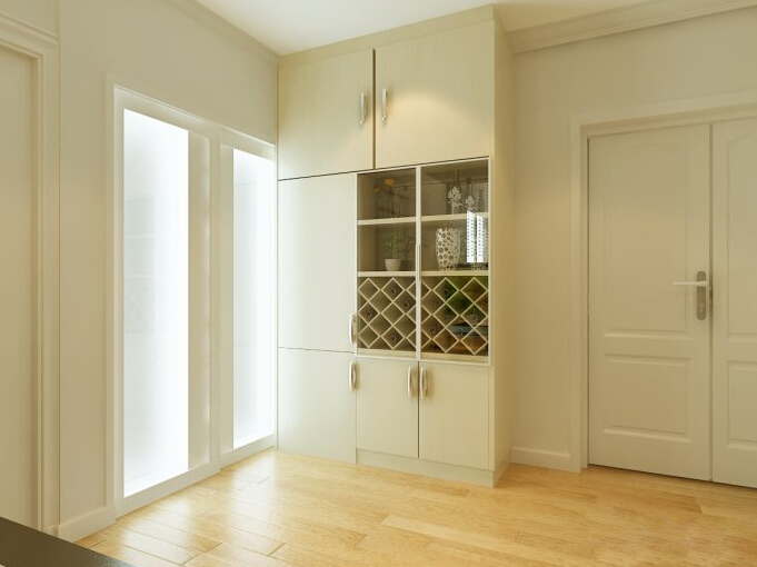 简约风格三居室衣柜效果图  129平现代家