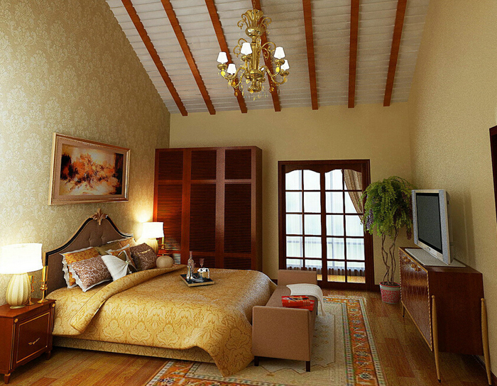 混搭式卧室衣柜效果图 中欧结合独特美感