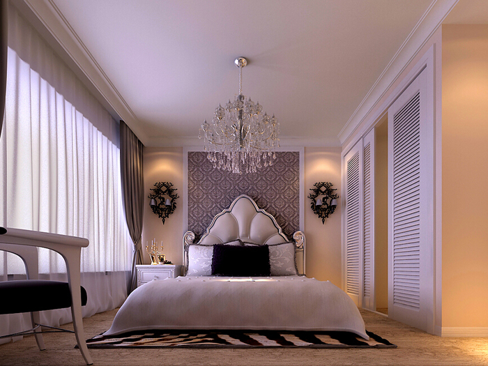 现代华丽大户型 现代嵌墙式衣柜效果图