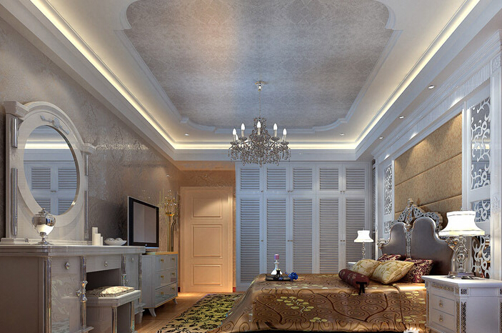 欧式清新时尚公寓 低调奢华感欧式衣柜效果图