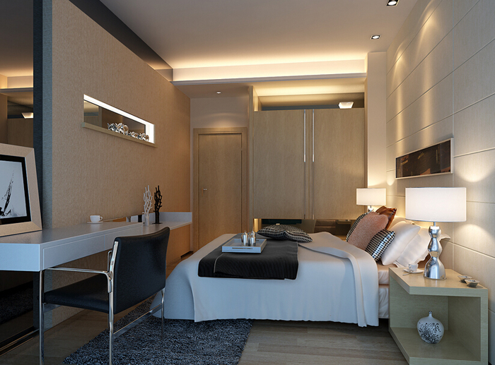 82平米现代简约小二居 简单实用衣柜设计图