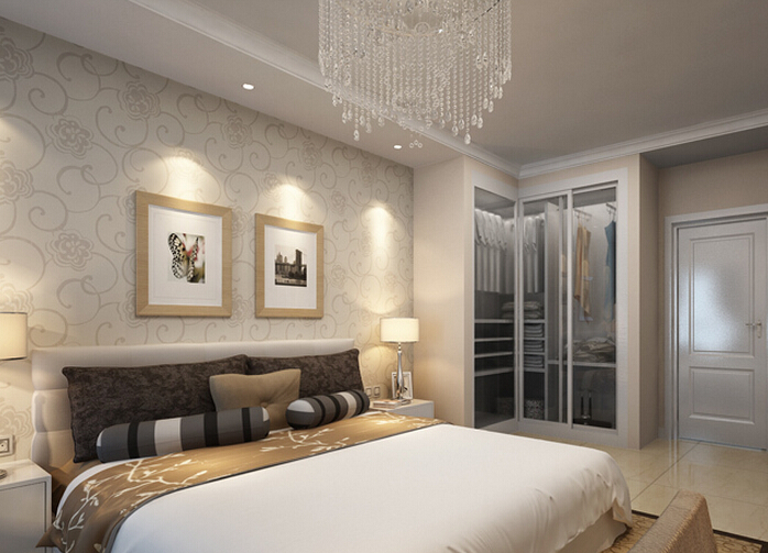 8.5万现代简约三口之家 另类卧室衣柜效果图