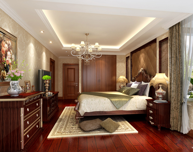 充分利用空间装修 新中式实木衣柜图片