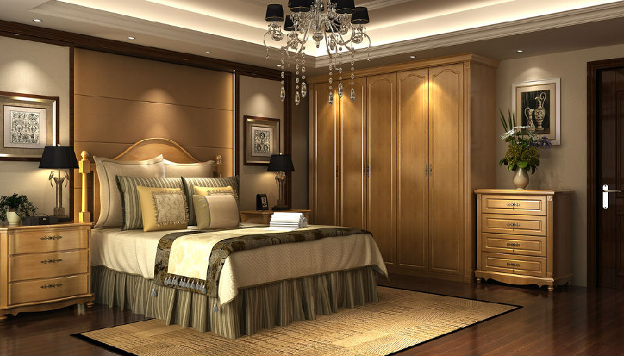 欧式黄橡木衣柜设计图 2014整体衣柜效果图